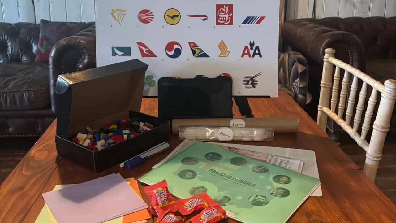 Around the World table top set up uai